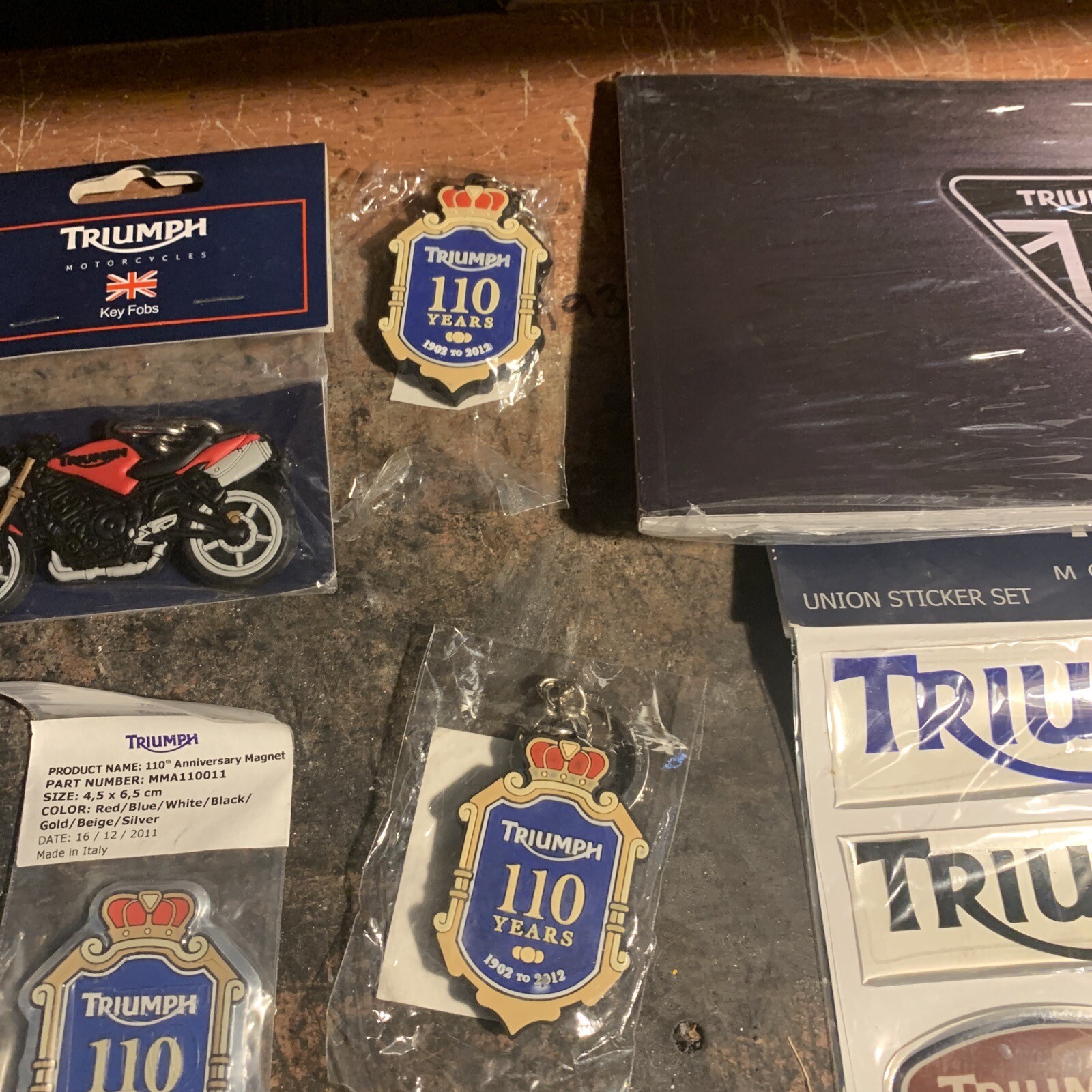 Triumph motorcycles 110 YEAR ANNIVERSARY OWNERS ACCESSORY KIT