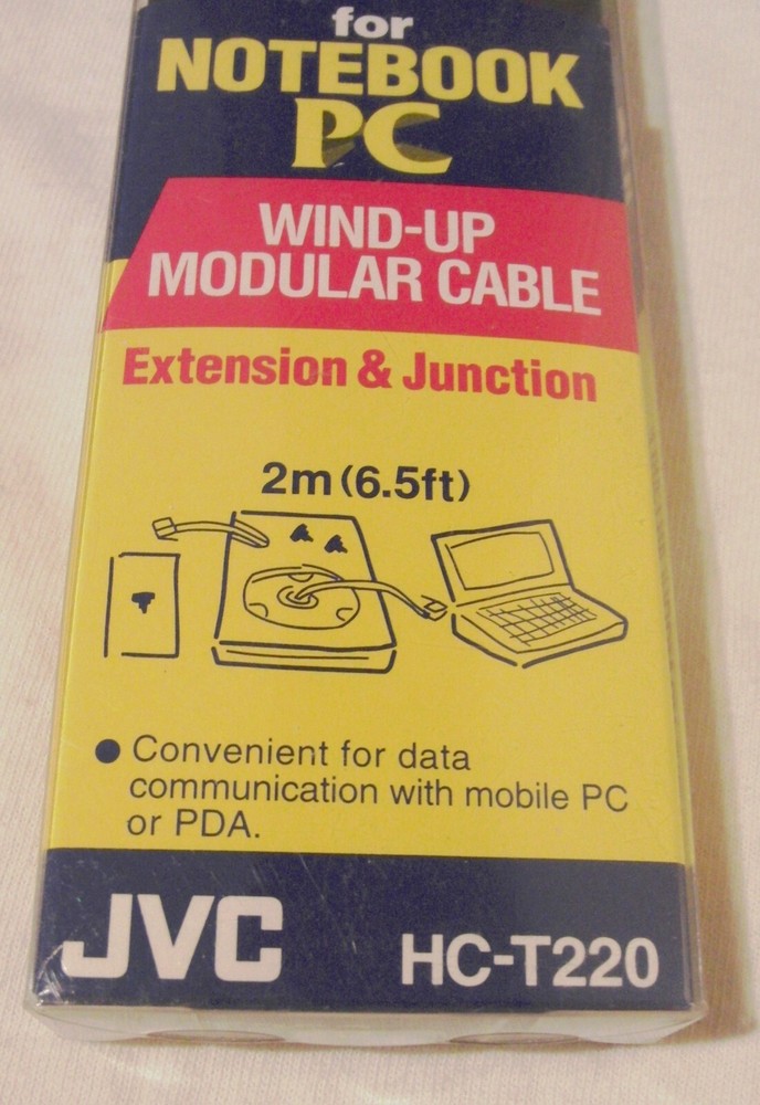 JVC Wind-Up Modular Cable for Notebook PC Extension & Junction HC-T220 New