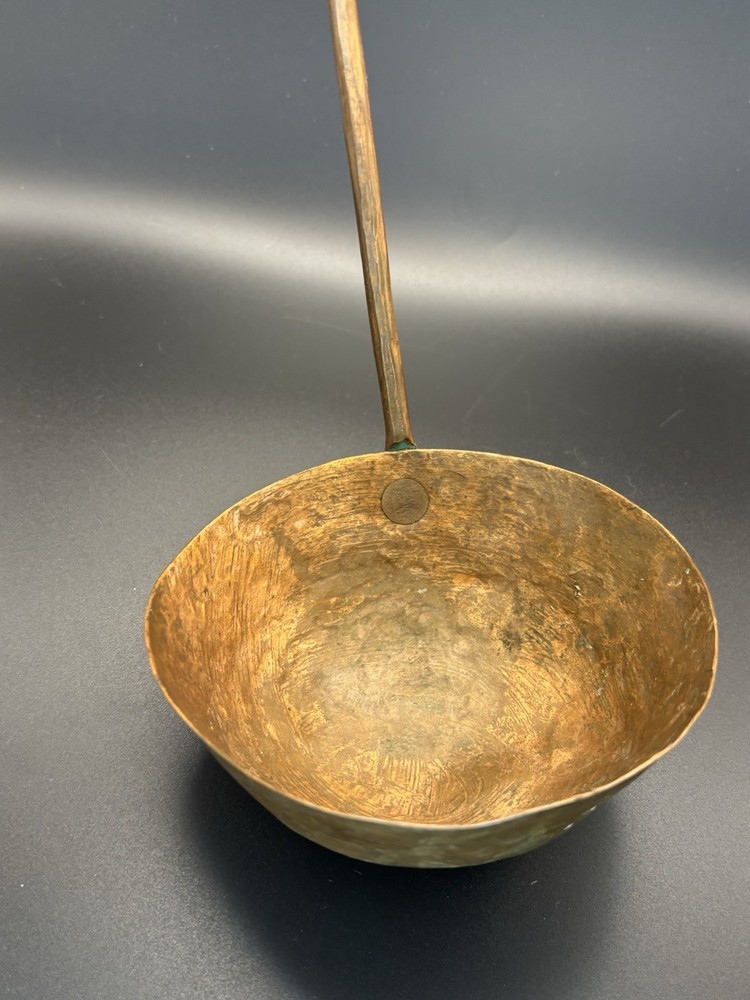 Vintage Hammered Copper Ladle 13” Long Handle 5” Cup