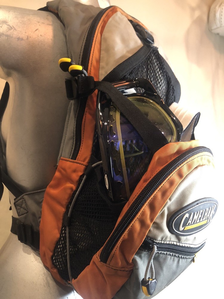 CamelBak M.U.L.E. Hydration Backpack Orange/Gray 3L/100oz No Bladder