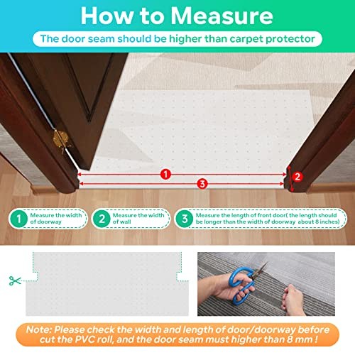 Cat Carpet Protector, Robust Plastic Pets Scratch Stopper for 8.2ftx12.2inch