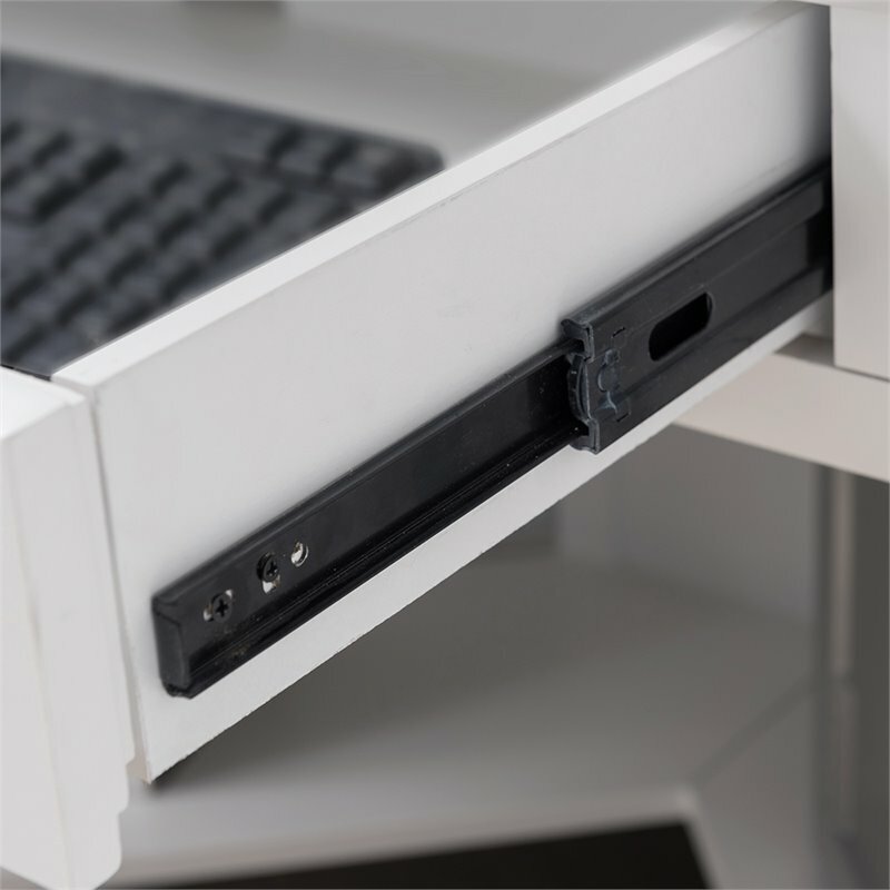 Leick Corner Computer Desk in White