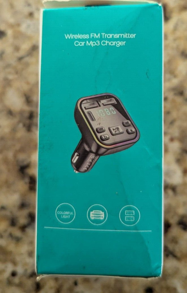 simr E01 Wireless FM Transmitter Car MP3 Charger type c UDisk Playback