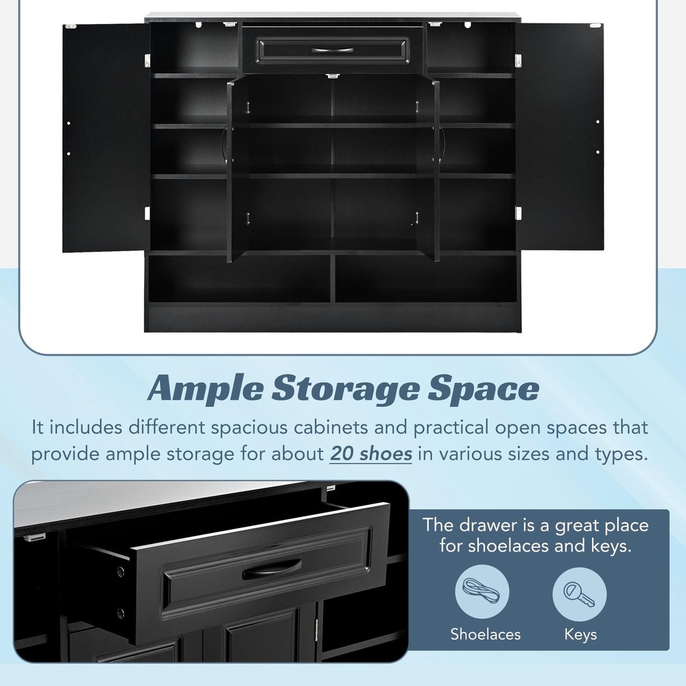 Space-saving Design Side Board Minimalist Shoe Storage Organizer