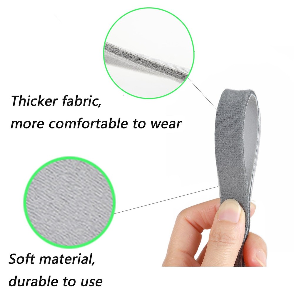 Bukpom 2 Pack Replacement Headgear Straps Compatible with One Size, Grey