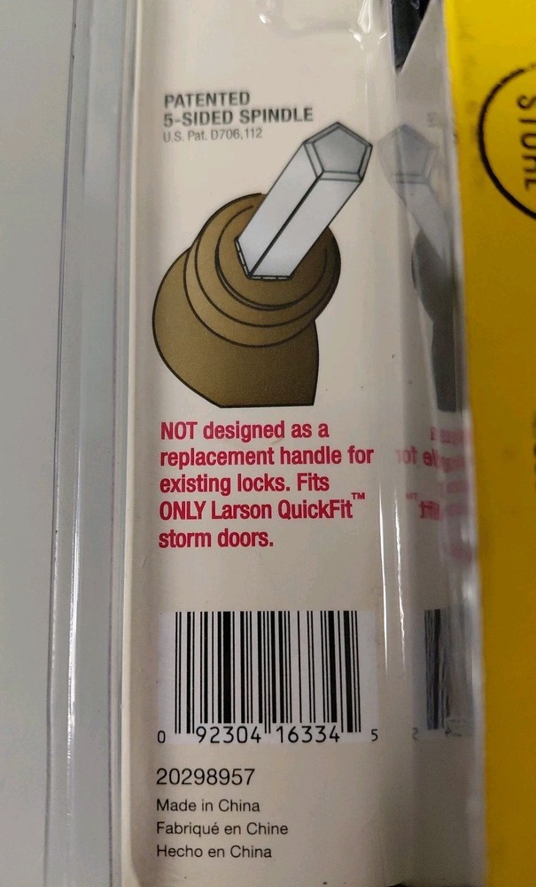 Larson Aged Bronze Quickfit Straight Handle Set