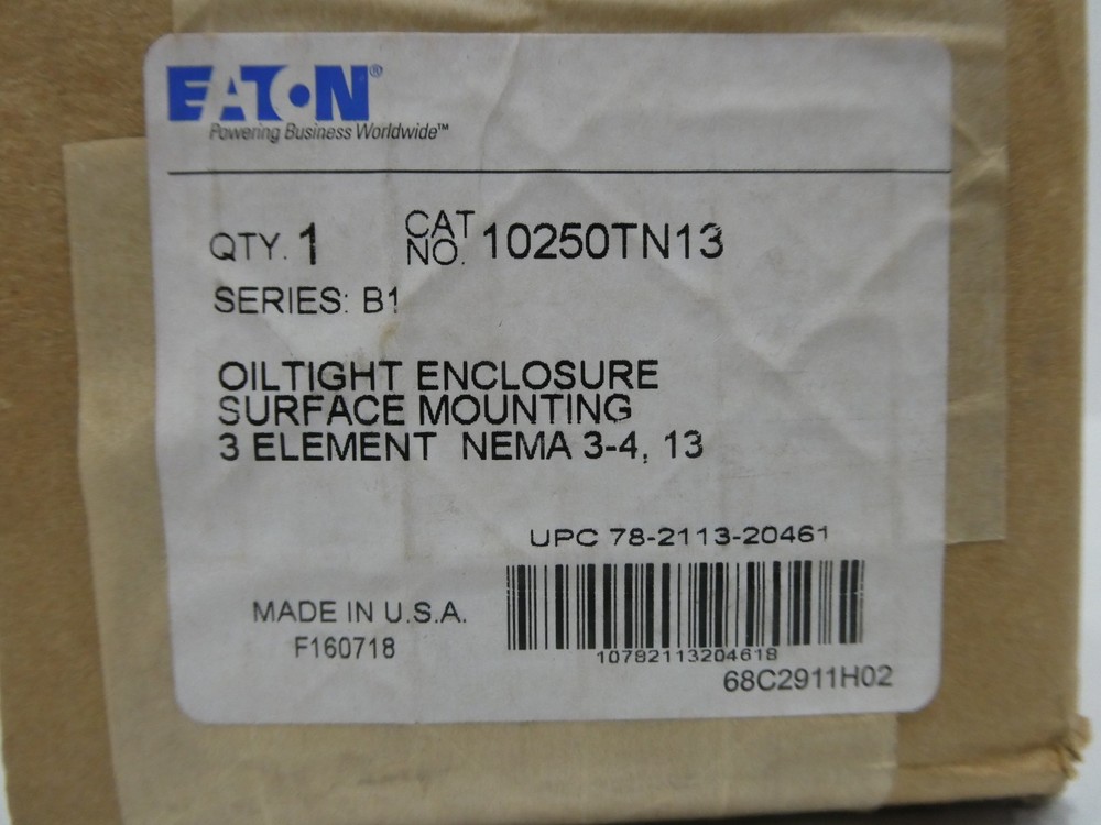 Eaton 10250TN13 Pushbutton Enclosure