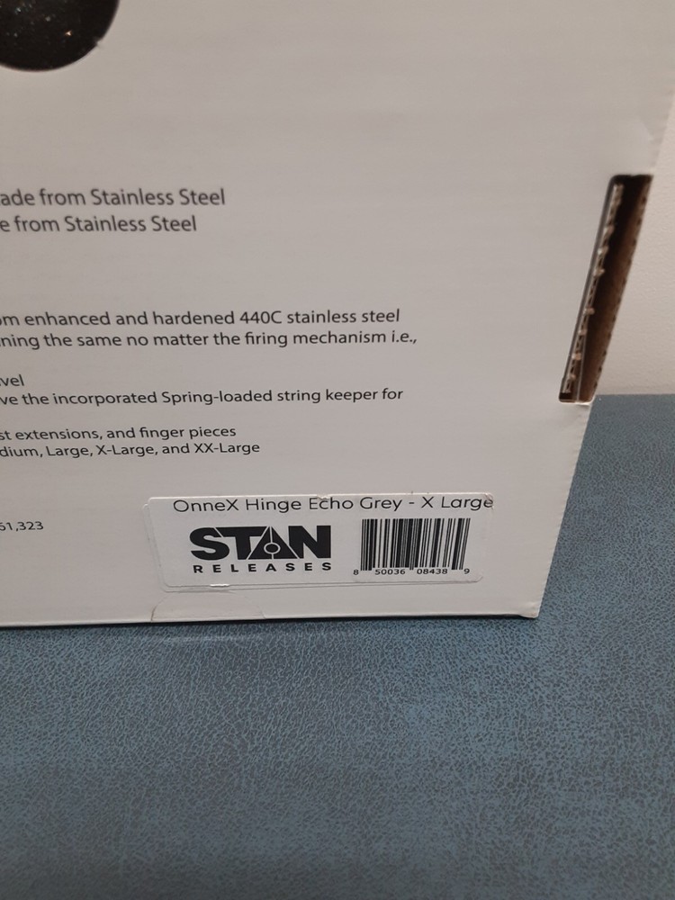 Stan Outdoors Onnex Hinge Release/Echo Gray / Size Extra Large/ 8438 - NEW