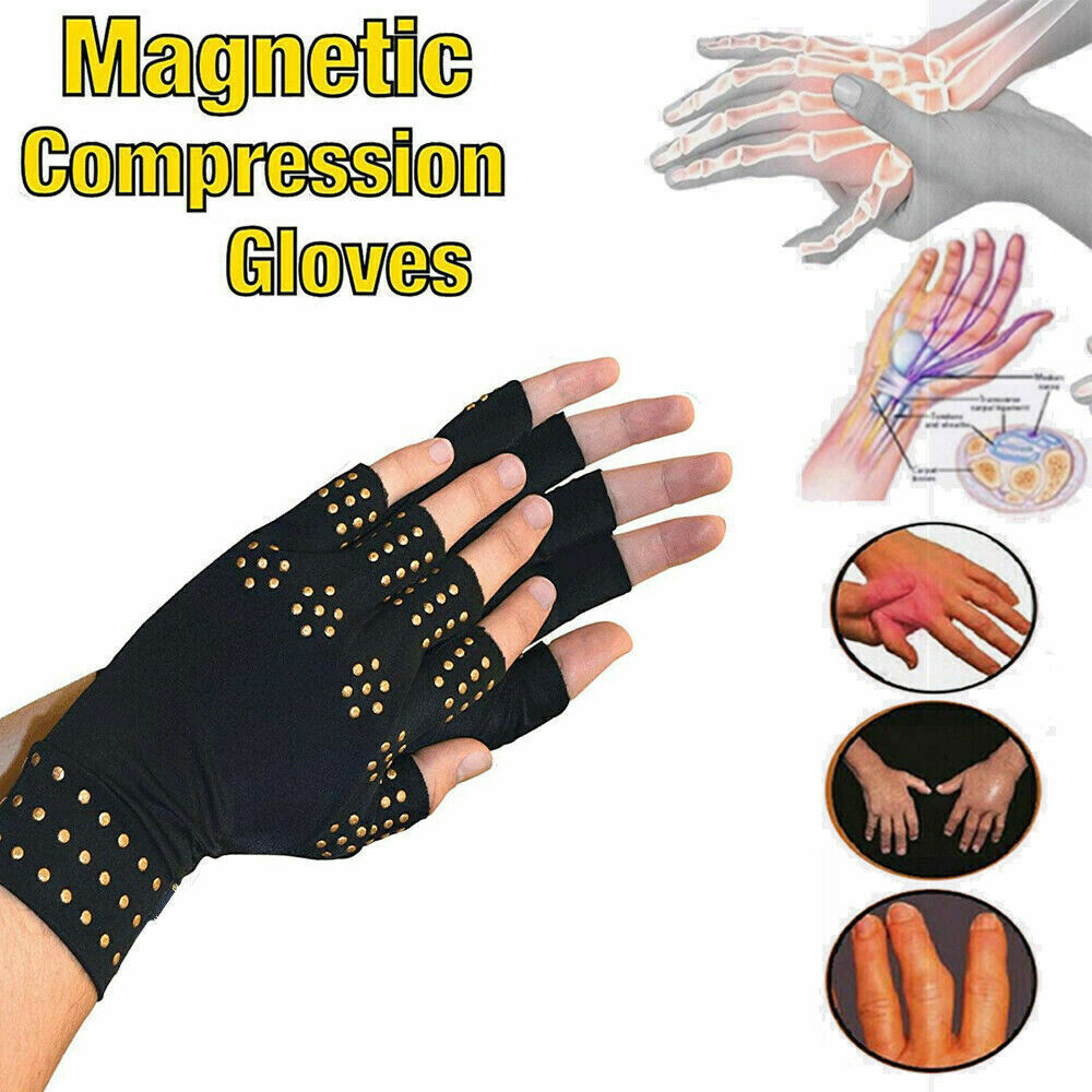 Copper Arthritis Compression Gloves Therapy Support Pressure Pain Relief Heal