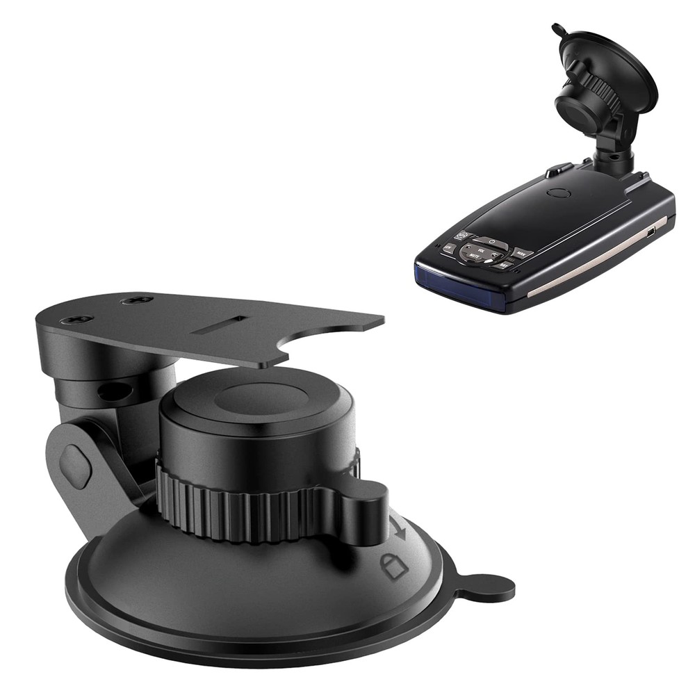 Radar Detector Mount - Car Mounting Bracket Suction Cup Holder for Windshield an