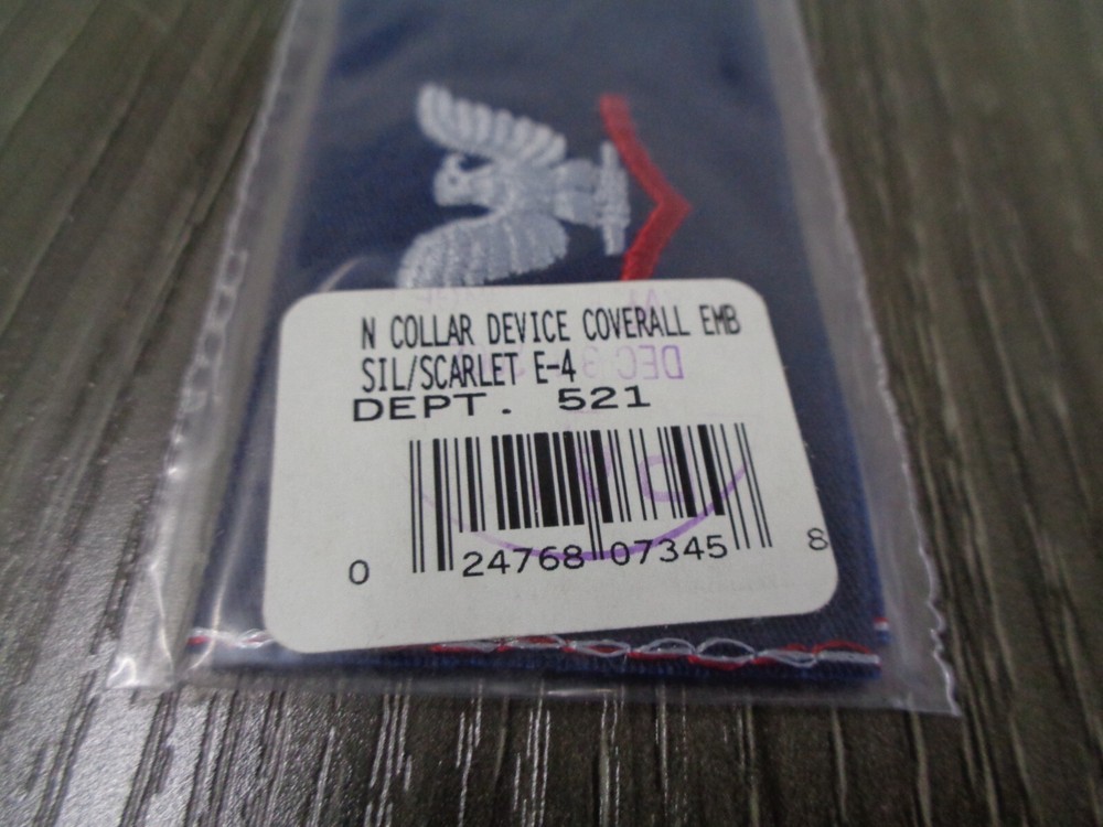 USN NAVY USN NAVY BLUE PATCH COVERALL E4 PO3 DEVICE VANGUARD NIP