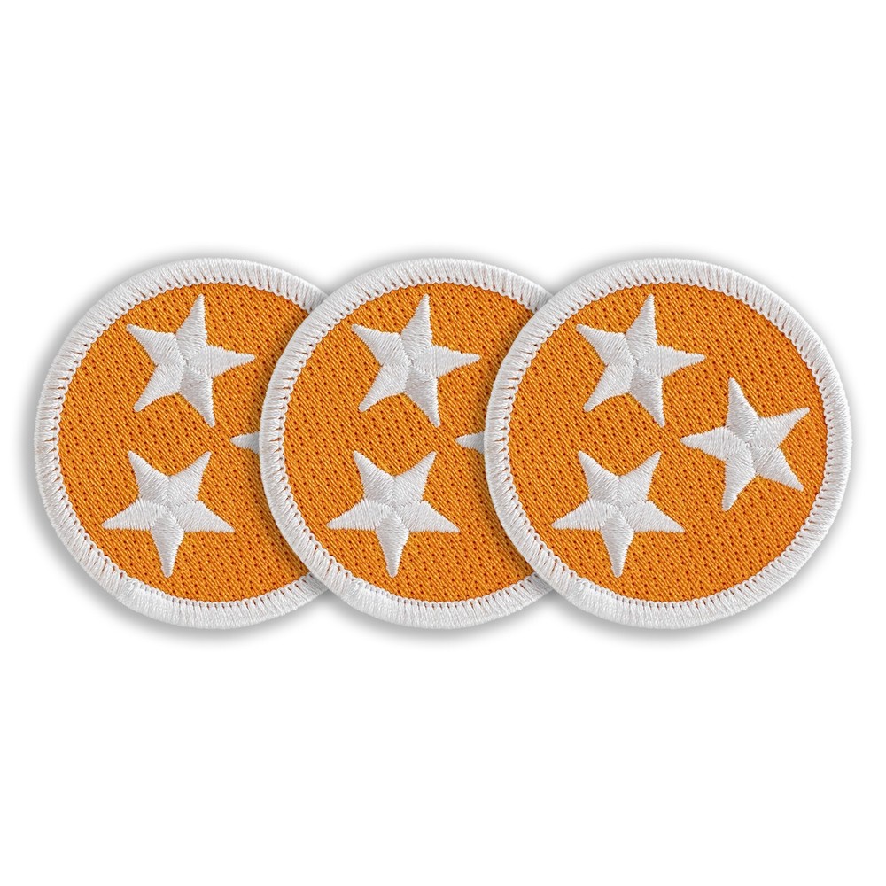 Orange Tennessee Tristar Patch - 2" Round Embroidered Patch