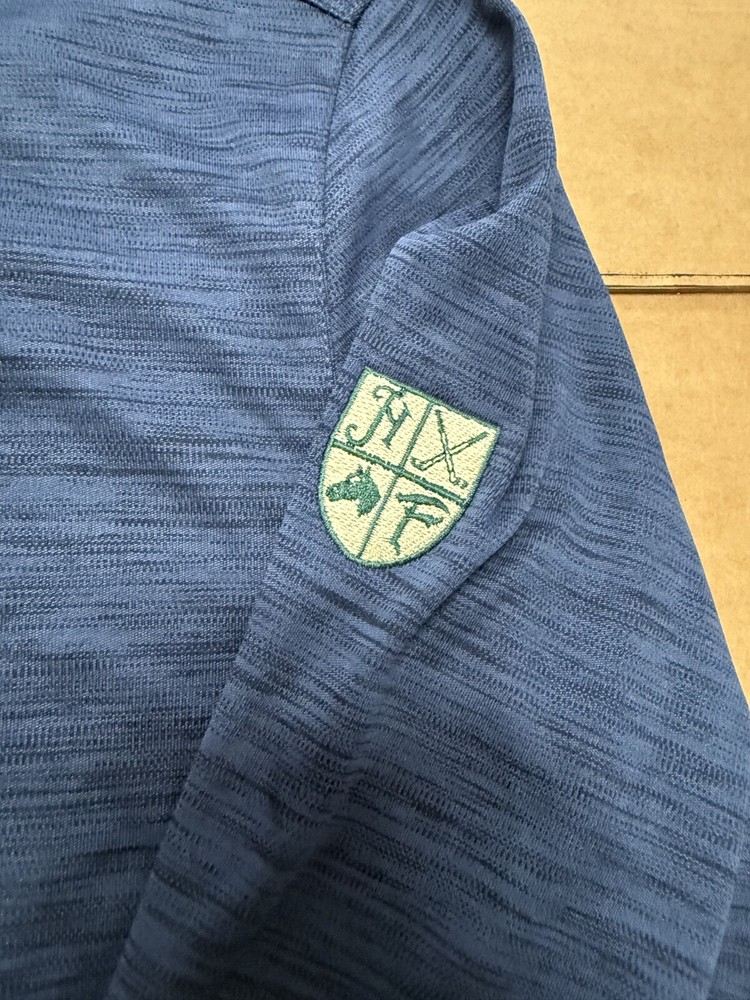 NWT MEN'S GREG NORMAN 1/4 ZIP PULLOVER, SIZE: S, COLOR: NAVY HEATHER (M29)