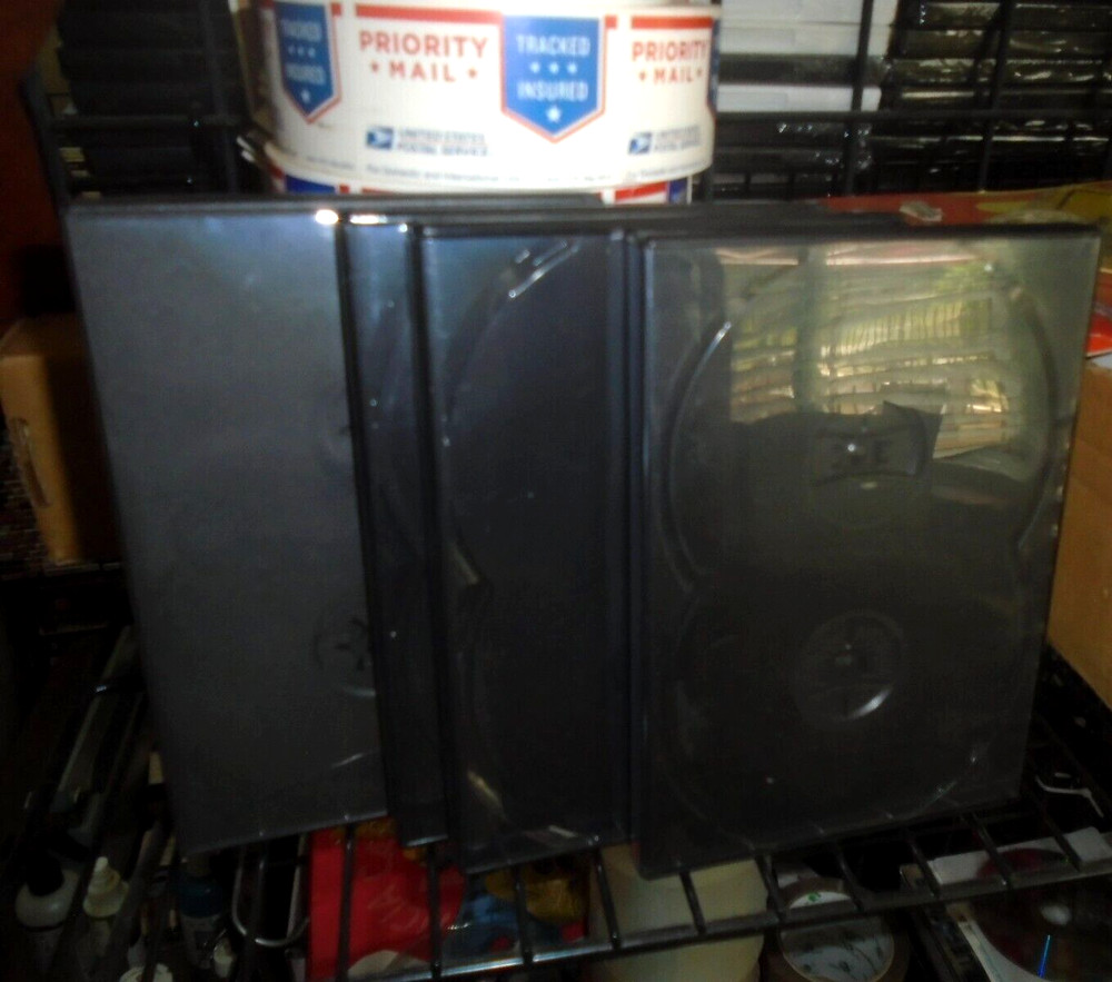 New Standard Black 4-Disc DVD Replacement 14mm Case Premium