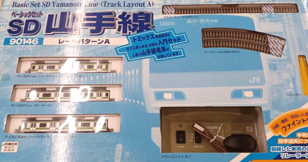 TOMIX Basic Set SD Yamanote Line Rail Pattern A 90146 N gauge set used Japan