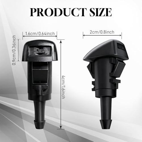 2PCS Front Windshield Washer Nozzles, Windshield Wiper Sprayer Jet Kit