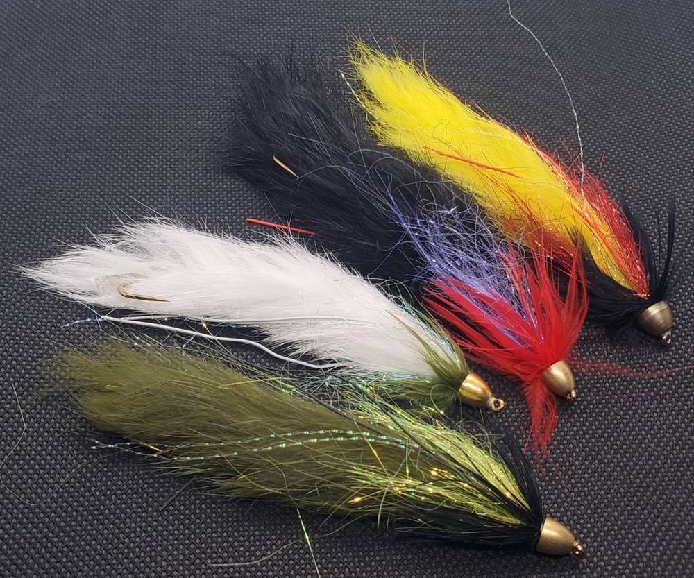 4- Conehead Leech, Conehead Rabbit Zonker Fly, Conehead Streamer Fly