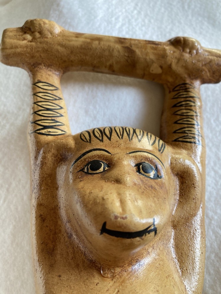 Vintage Ceramic Monkey Wall Decor MCM 13” UNIQUE!!