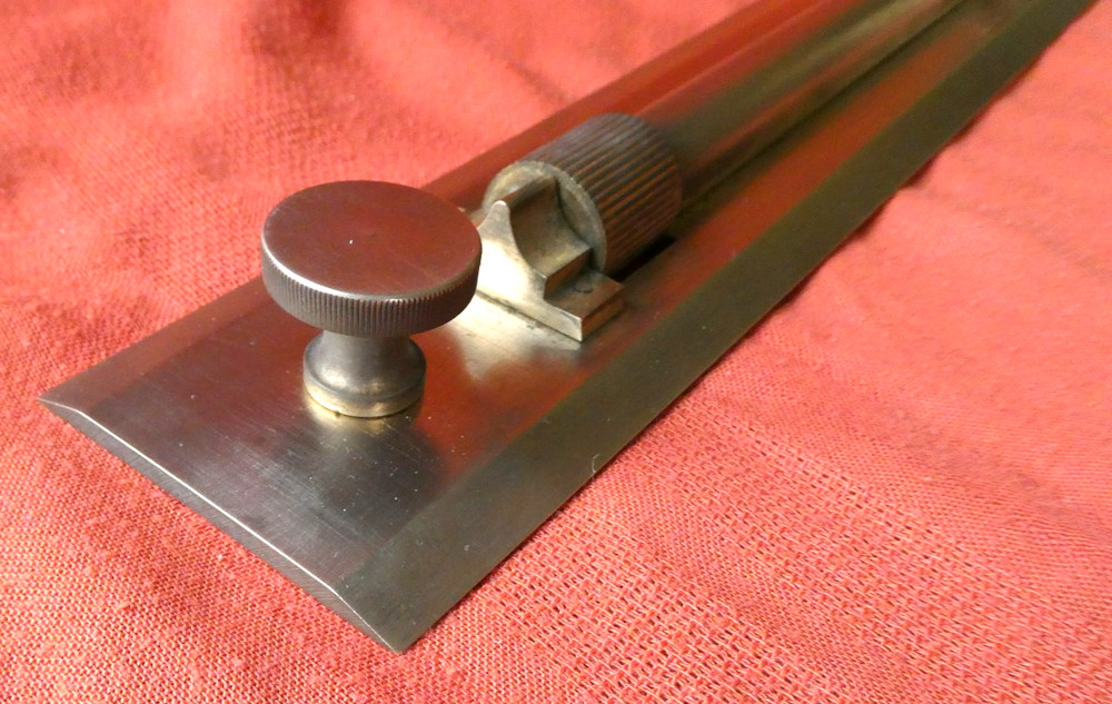 Vintage Solid Brass Rolling Parallel Rule RAF WW2 made in Birmingham by UWW Box