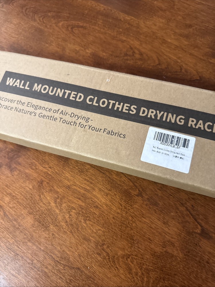 Wall Mounted Clothes Drying Rack 32" Foldbale Laundry Drying Rack Black