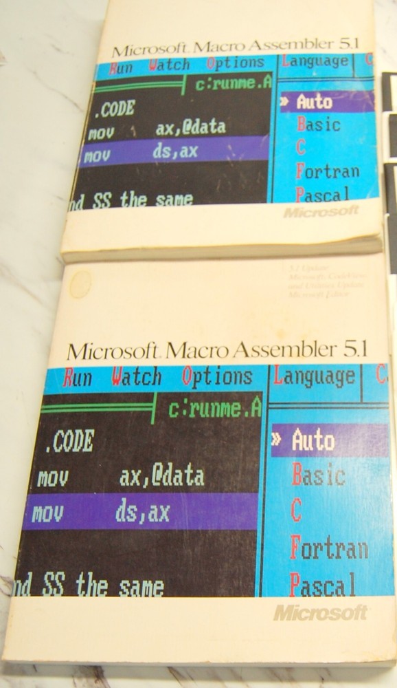 Microsoft Macro Assembler Vrs 5.1 Includes Software & Manuals