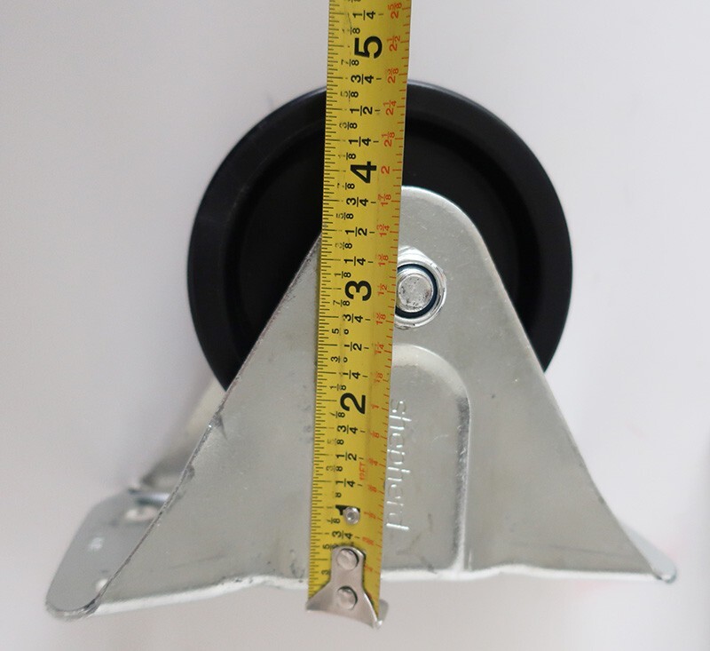 4" RIGID PLATE POLYPROPYLENE CASTER (1), 250 LBS LOAD CAPACITY, SHEPHERD 9399