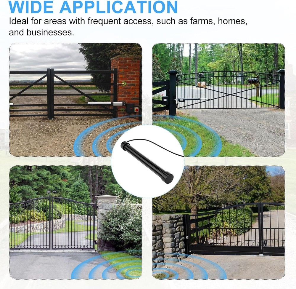 Vehicle Sensor for Automatic Gate Opener, Driveway Gate Exit Wand with 50FT Cabl