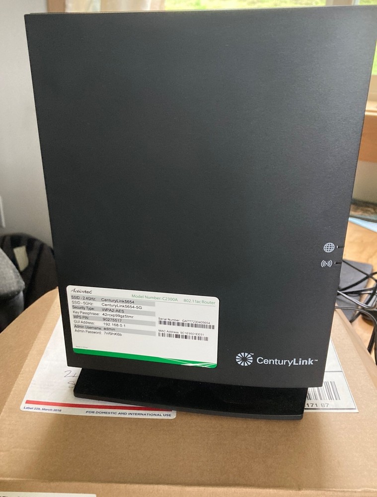Century Link Actiontec C2300A AC Powered - Gateway Router