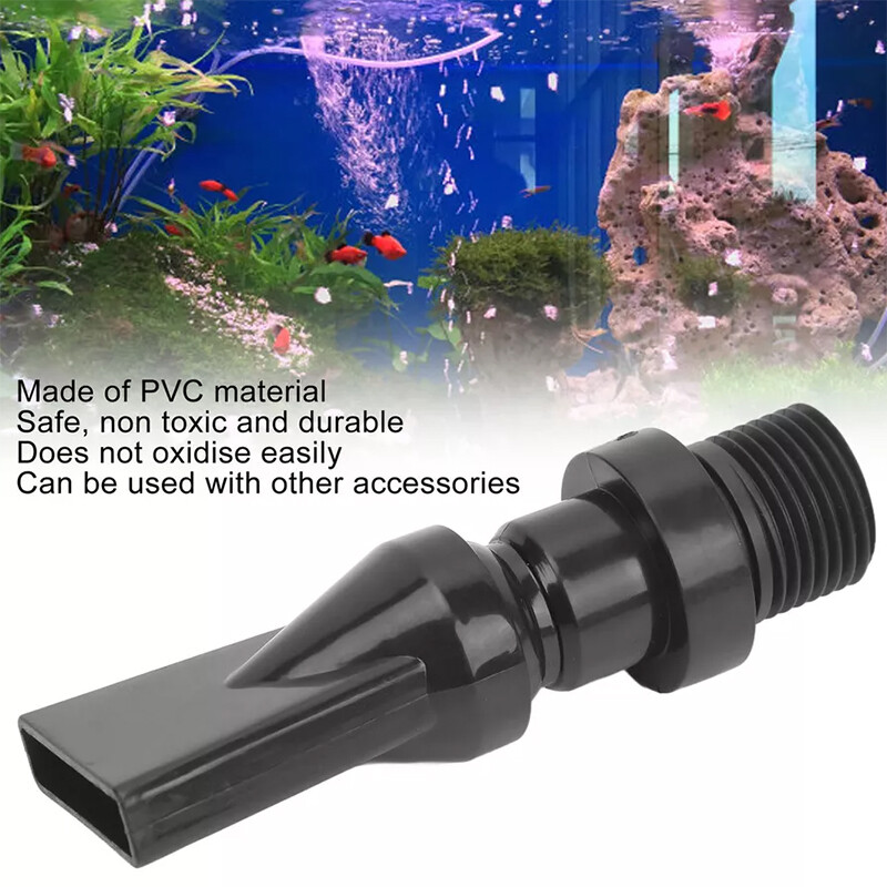 Aquarium Pump Duckbill Nozzle Universal Adjustment Oxygenating Function Black