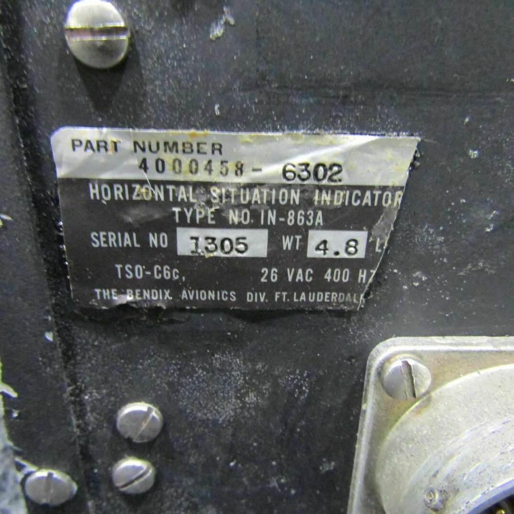 4000458-6302 Bendix IN-863A Horizontal Situation Indicator (26V)