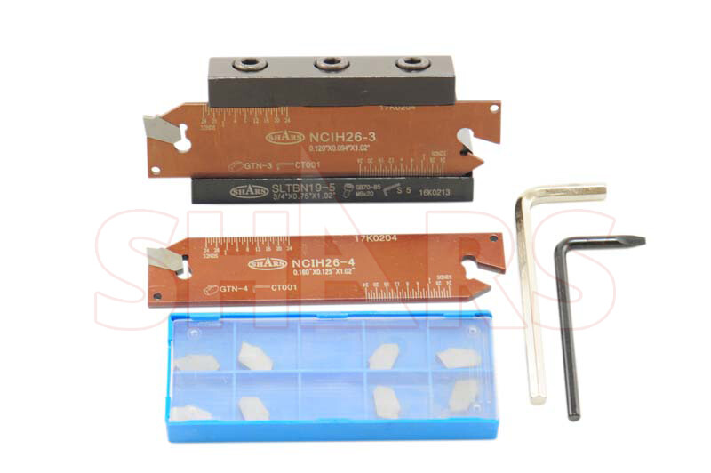 15 PC Set 3/4" Shank Self-Lock Cut-Off Tool +10pc Uncoated Inserts New P]