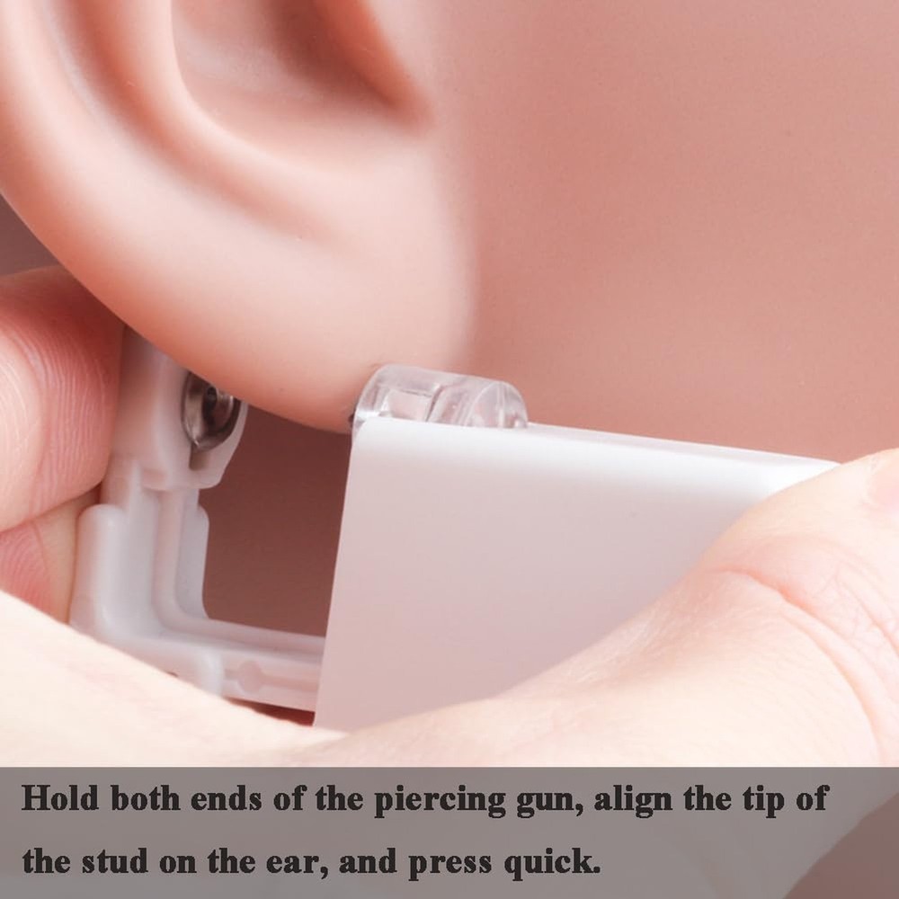 Ear Piercing Kit-18 PCS Disposable Self Ear Piercing Gun Piercing Tools with ...