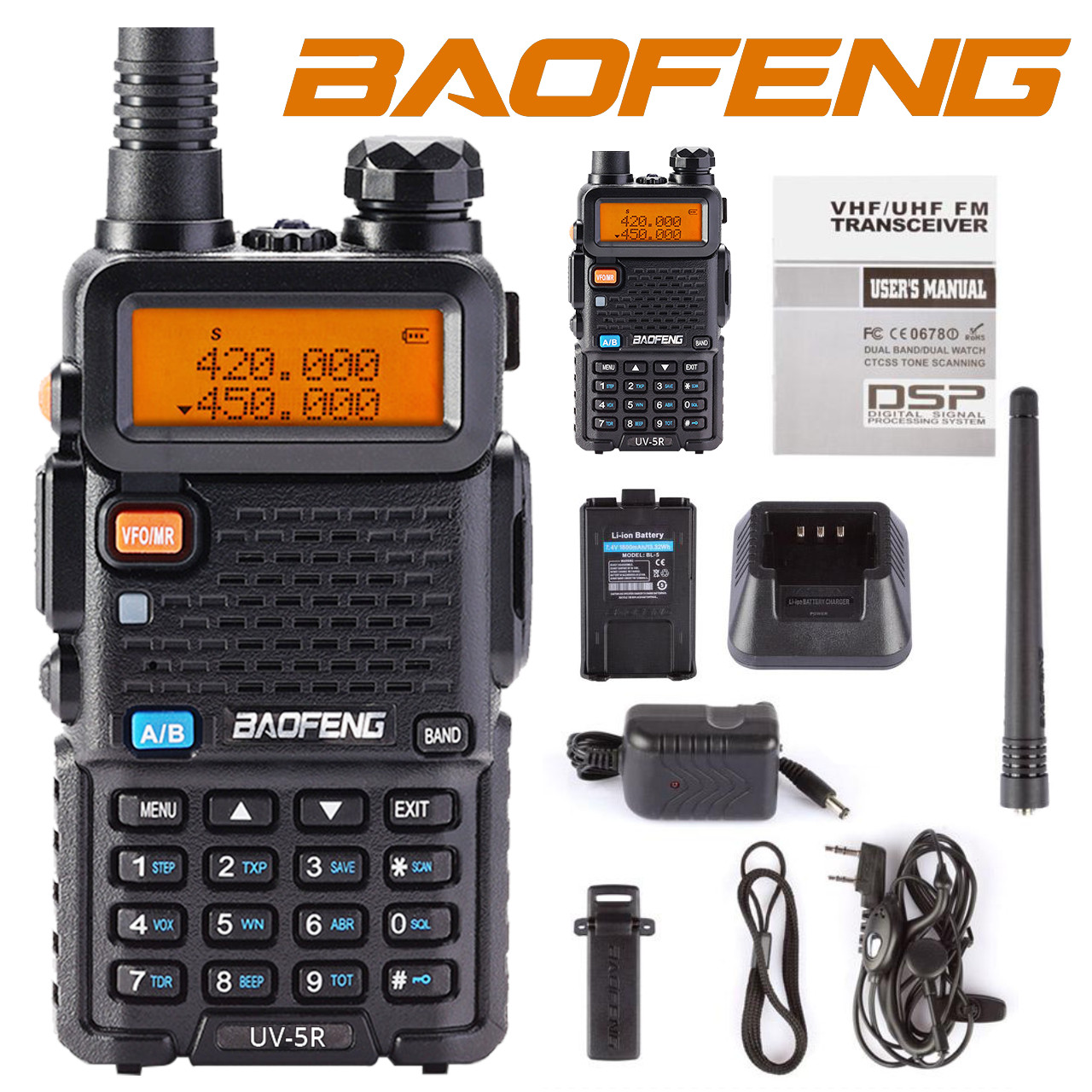 Baofeng UV-5R Upgraded Legal Version Dual Band Walkie Talkies Two Way Radio US