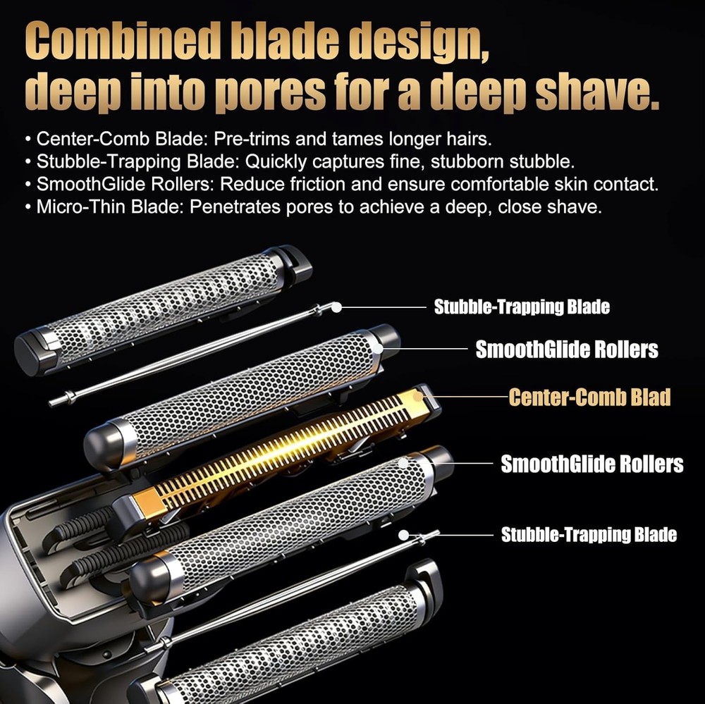 Replacement Blades and Foil Set, Precision Sharp Blades Compatible with Panasoni