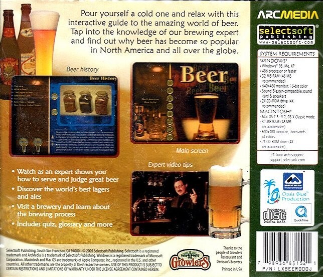 BEER: The Interactive Guide CD-ROM for Win/Mac - NEW CD in SLEEVE
