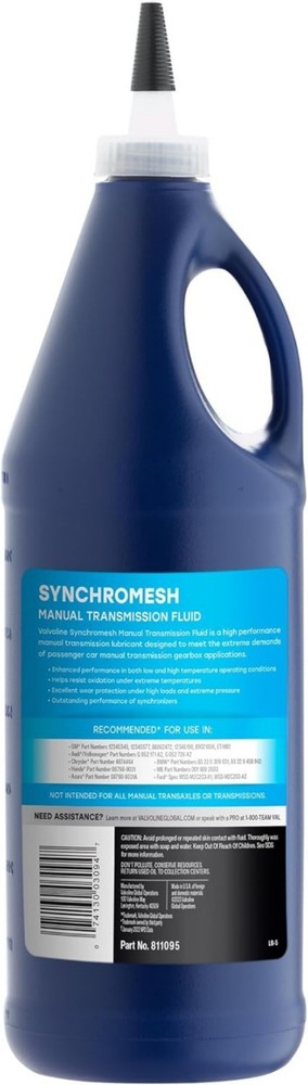 Synchromesh Manual Transmission Fluid 1 Quart
