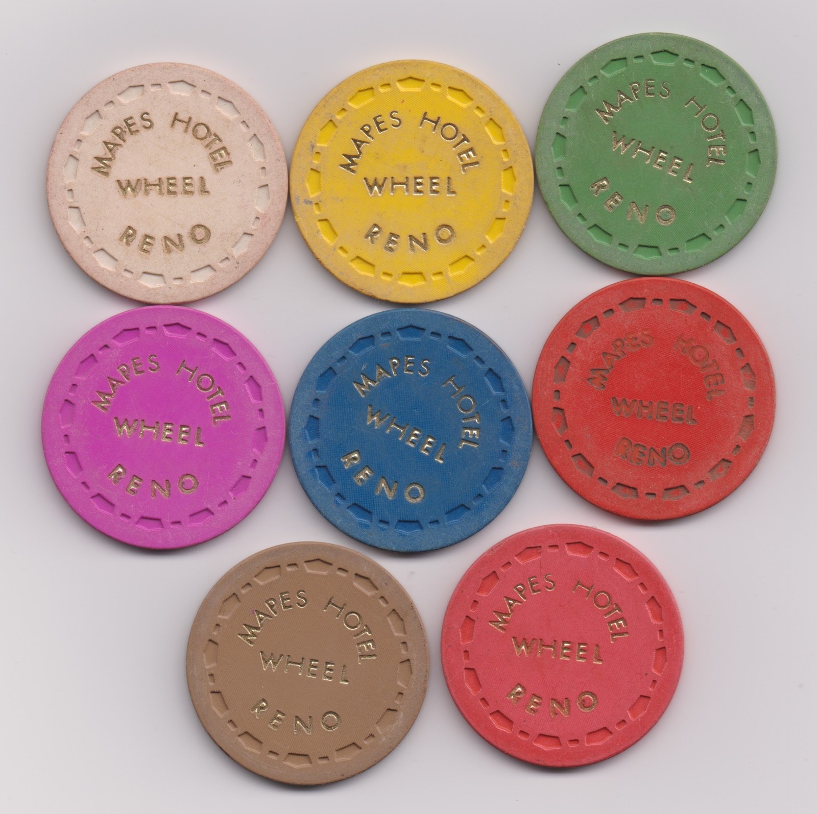 Mapes Hotel Casino Roulette Chip Set - Reno, Nevada