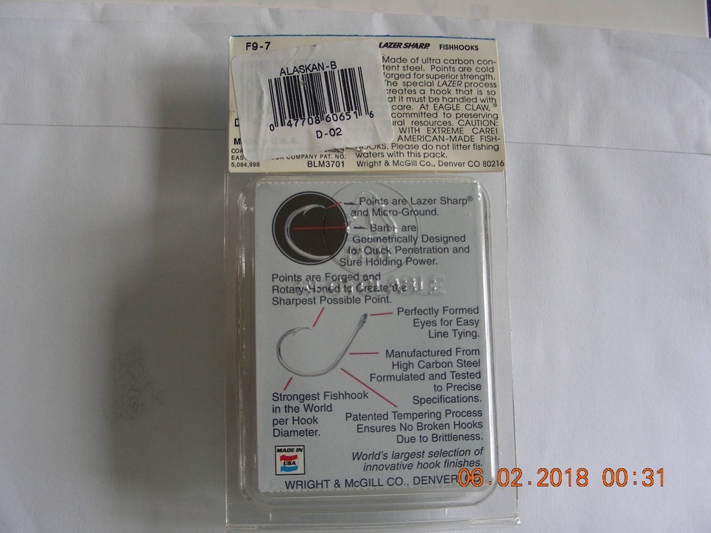 50 EAGLE CLAW LAZER SHARP OCTOPUS HOOKS NICKLE TEFLON COATED 3/0