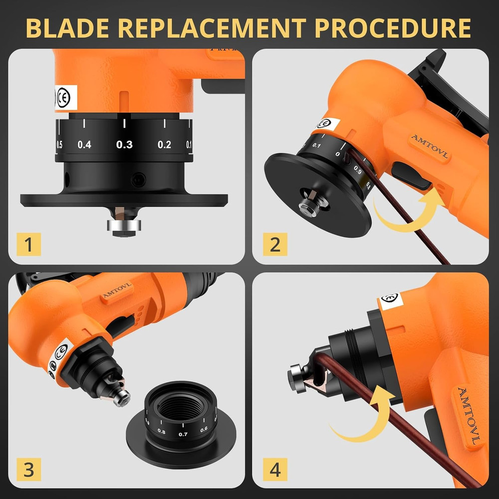 Pneumatic Chamfering Tool - Mini Air Chamfer Tool with 10 C-Angle & 10 R-Angle B