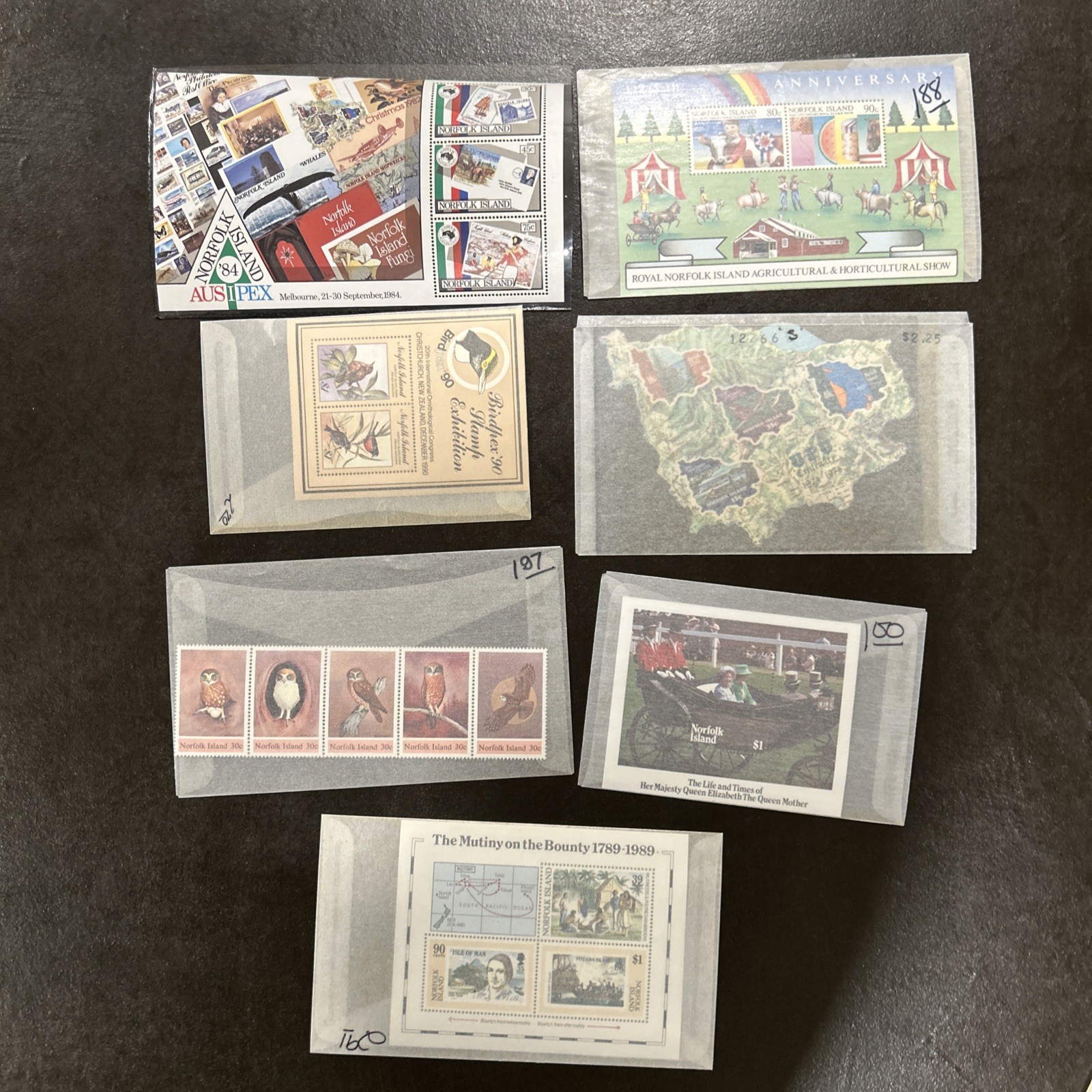 NORFOLK ISLAND 1974-1994 Scott 181-550 MNH In Glassines (Missing ~15 Issues) $$$