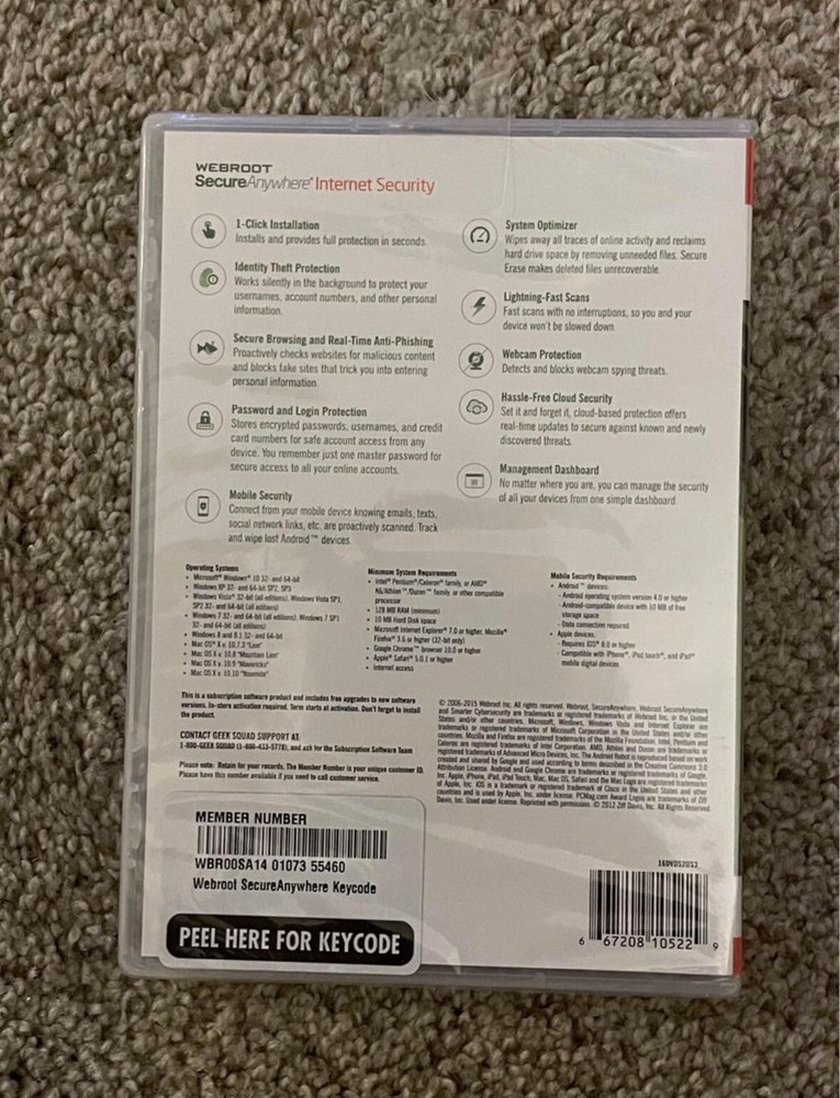 Webroot Internet Security NEW