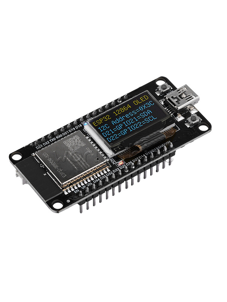 0.96" ESP32 ESP-WROOM-32D WIFI Bluetooth Development Board OLED CH340C Module