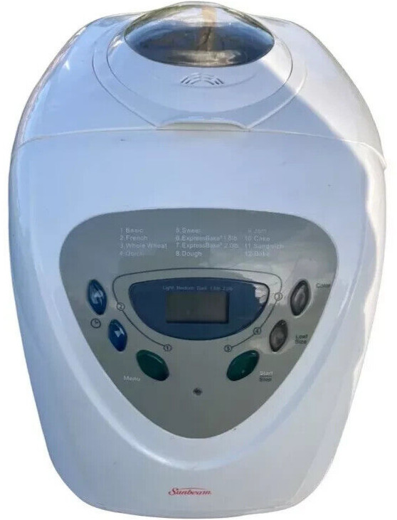 Nice Sunbeam Programmable Bread Maker Machine White Model 5891