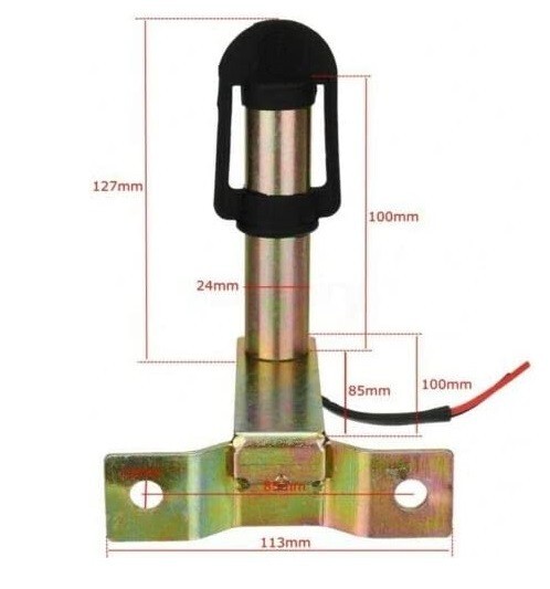 Led Rotating Amber Beacon Flexible Din Pole Spigot Thread Mount Warning Light #C