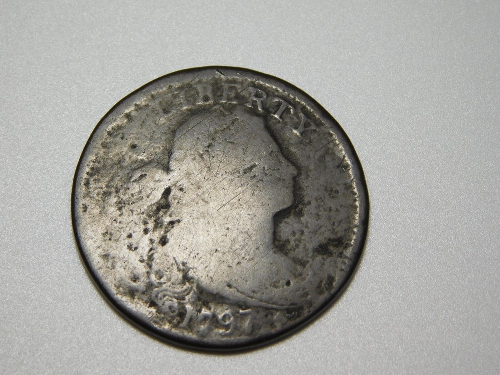 VINTAGE US COINS 1797 DRAPED BUST LARGE CENT