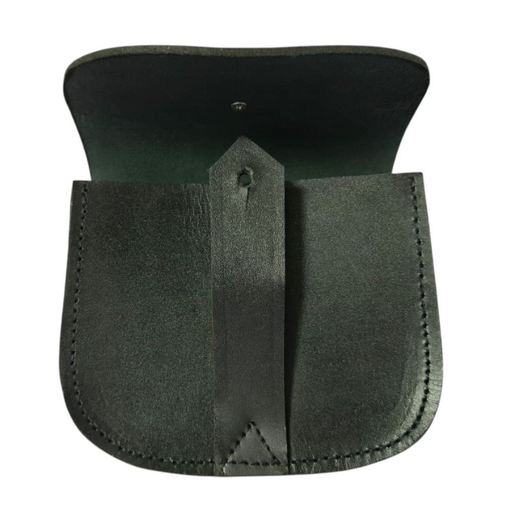 Sam Browne Ammo Pouch Leather Military Police Duty Belt Pouch Black