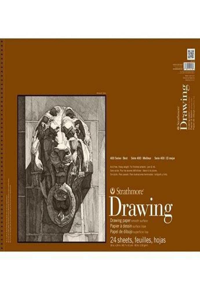 Strathmore 400-108 400 Series Drawing, Smooth Surface, 18 by 24, 24 Sheets ,