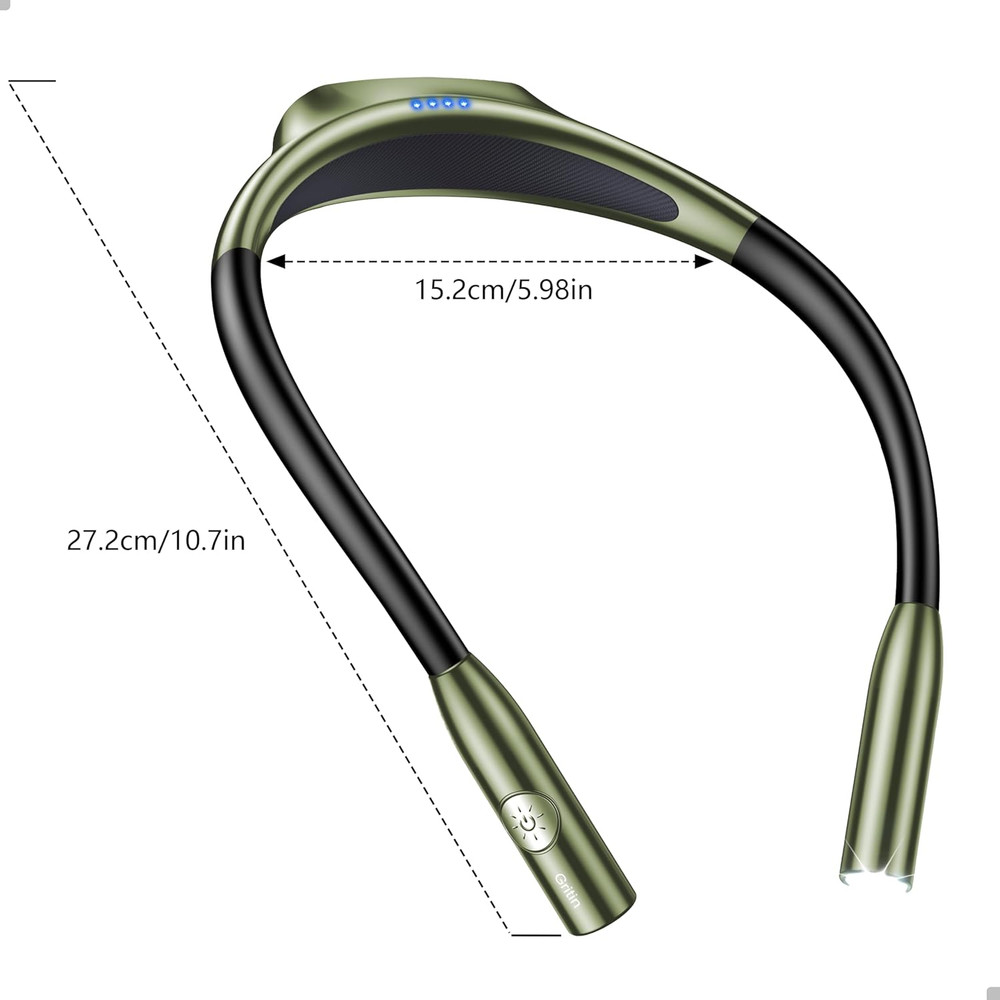 LED Neck Light Rechargeable Bendable Light for Crafting Knitting Deep Green