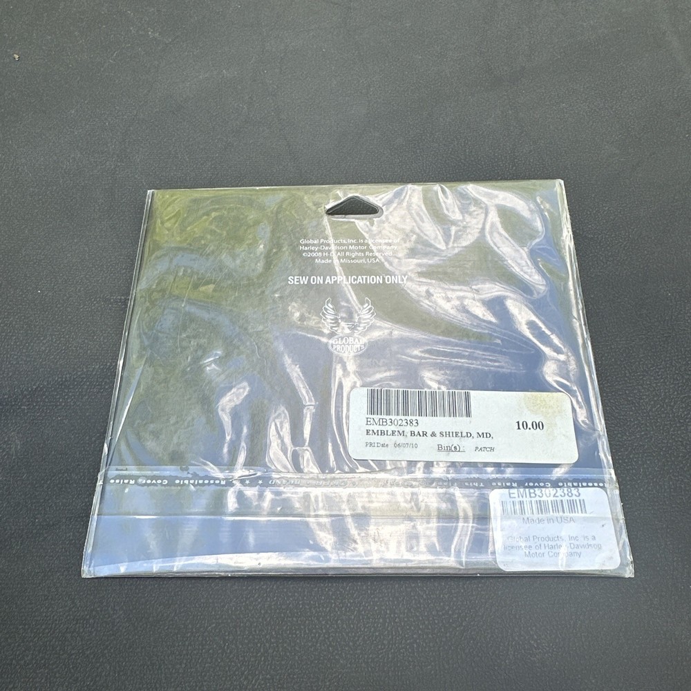 HARLEY DAVIDSON BAR & SHIELD JACKET VEST PATCH factory, sealed