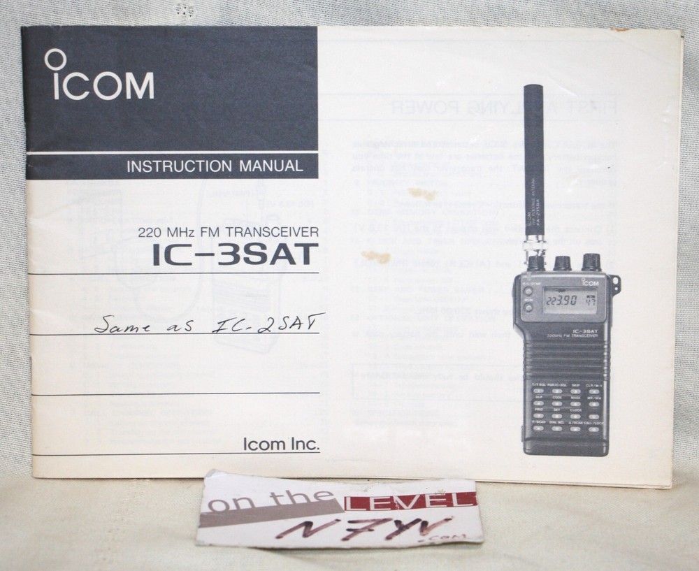Original Icom IC-3SAT Instruction Manual